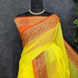 BB 04 Banarasi Dyeable Soft Warm Silk Saree