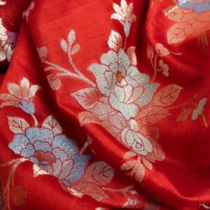 BB 12 Banarasi Pue Chiniya Silk Saree With Pathani Work