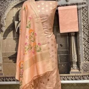 BB 015 Exclusive Banarasi pure cotton silk printed suit