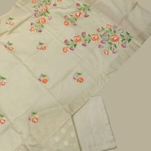 BB 015 Exclusive Banarasi pure cotton silk printed suit