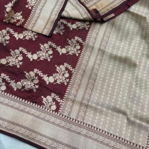 BB 17 BANARASI HANDLOOM PURE KADUWA KATAAN  SILK SAREE