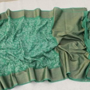 BB 18 Banarasi Dyeable soft warm silk saree