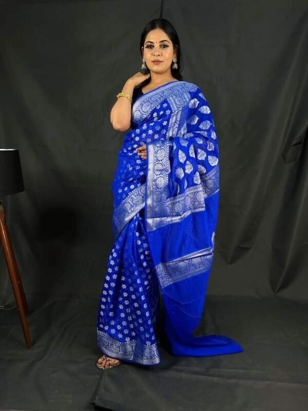 AB 02 Semi Georgette Saree - Image 2