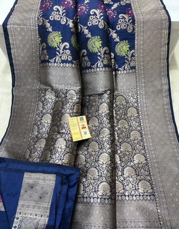 BB21 Banarasi handloom pure brocade katan silk saree