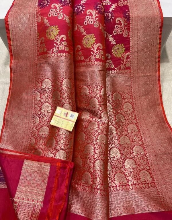 BB21 Banarasi handloom pure brocade katan silk saree