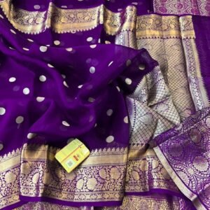 BB 22 Banarasi Dyeable soft semi Kora organza silk saree