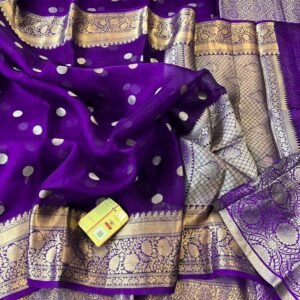 BB 22 Banarasi Dyeable soft semi Kora organza silk saree