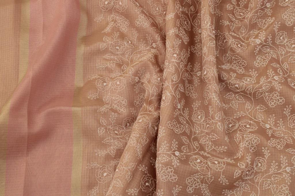 BB 23 Banarasi Tissue silk saree allover Chickenkari Jaal - Image 2