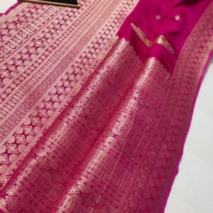BB 27 Banarasi Dyeable soft semi Georgette silk saree