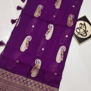 BB 27 Banarasi Dyeable soft semi Georgette silk saree