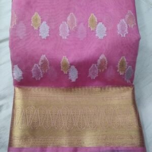 BB 33 Banarasi Dyeable semi Kora organza silk saree