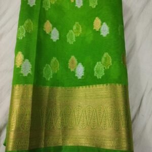 BB 33 Banarasi Dyeable semi Kora organza silk saree
