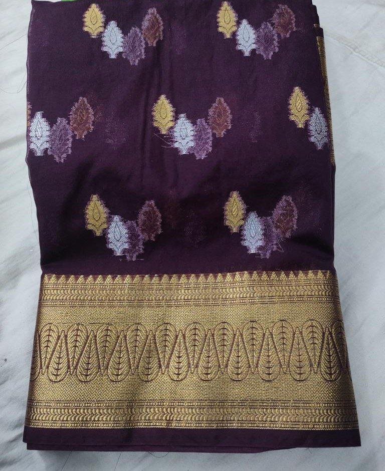 BB 33 Banarasi Dyeable semi Kora organza silk saree