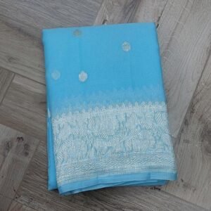 BB 42 BANARASI HANDLOOM PURE KHADDI SHIFFON SAREE