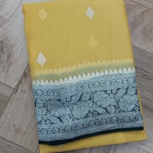BB 42 BANARASI HANDLOOM PURE KHADDI SHIFFON SAREE