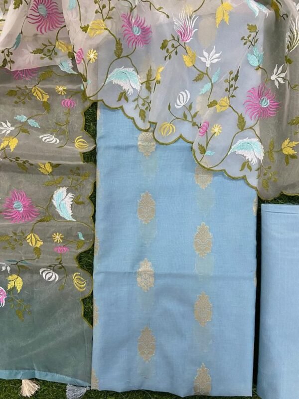 BB 46 Exclusive Banarasi Unstitched Salwar kameez with Dupatta