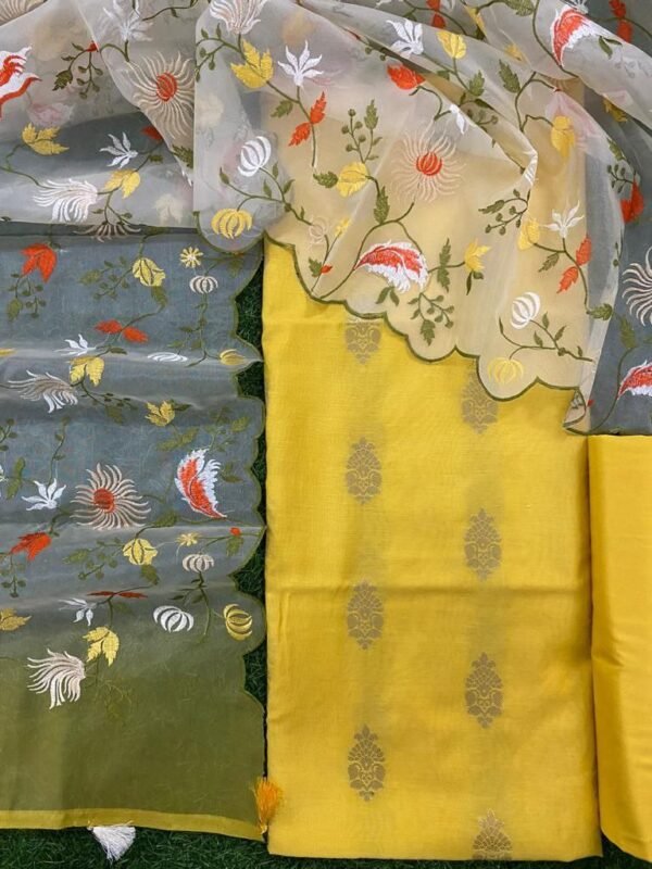 BB 46 Exclusive Banarasi Unstitched Salwar kameez with Dupatta