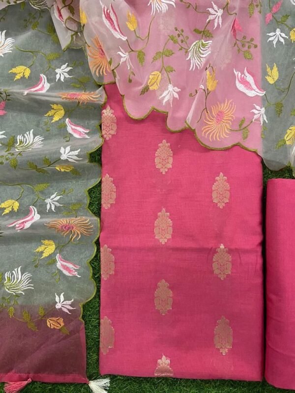 BB 46 Exclusive Banarasi Unstitched Salwar kameez with Dupatta