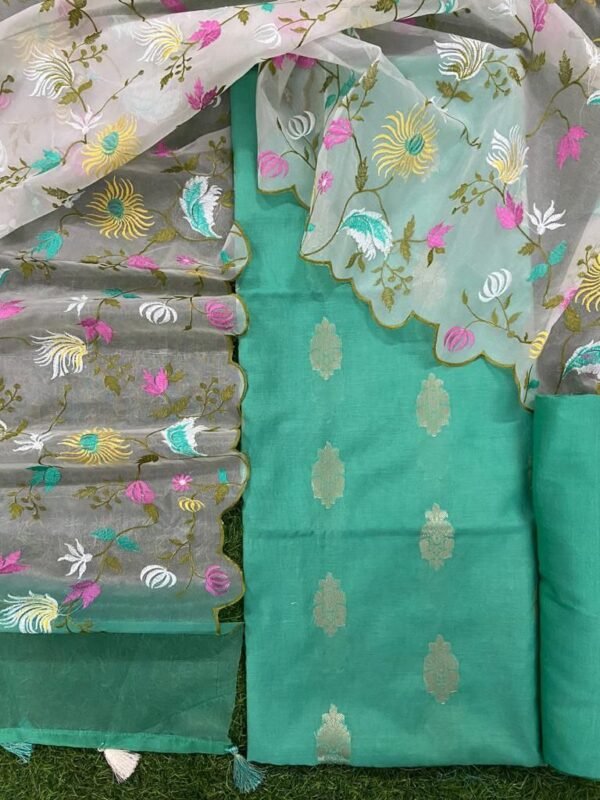 BB 46 Exclusive Banarasi Unstitched Salwar kameez with Dupatta