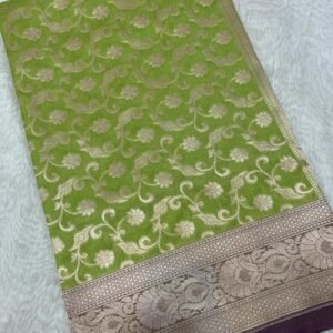 BB 51 Banarasi Semi katan silk saree