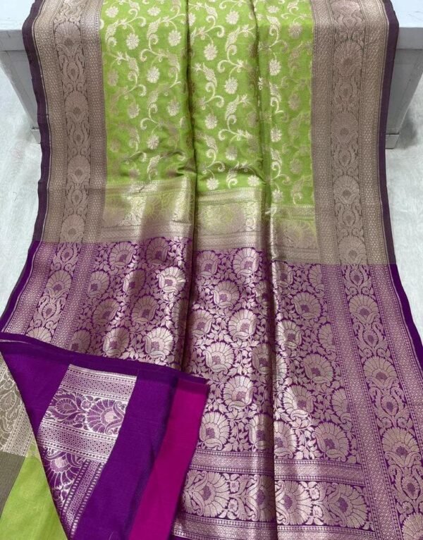 BB 51 Banarasi Semi katan silk saree - Image 3
