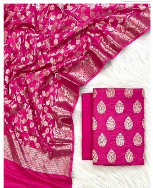 BB 52 Exclusive Banarasi Unstitched Salwar kameez with Dupatta