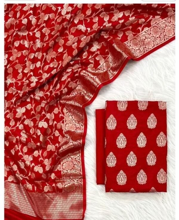 BB 52 Exclusive Banarasi Unstitched Salwar kameez with Dupatta