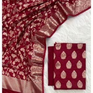BB 52 Exclusive Banarasi Unstitched Salwar kameez with Dupatta