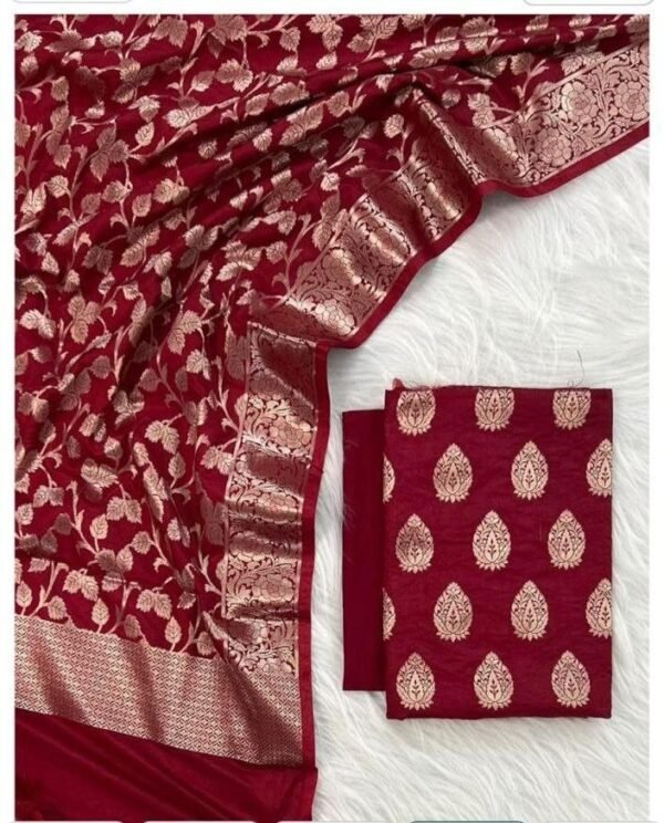 BB 52 Exclusive Banarasi Unstitched Salwar kameez with Dupatta