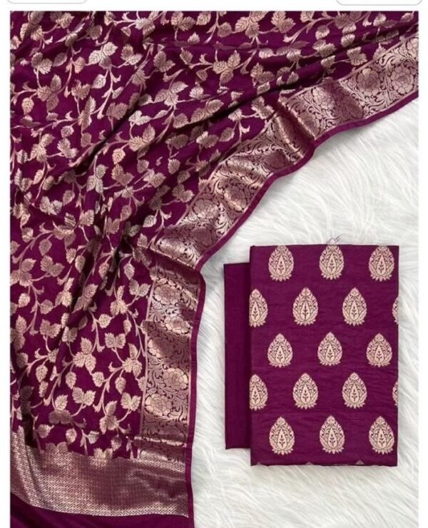 BB 52 Exclusive Banarasi Unstitched Salwar kameez with Dupatta