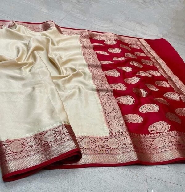 BB 56 Banarasi Dyeable semi kora organza silk saree