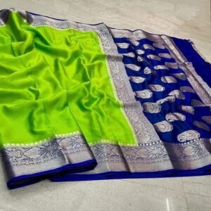BB 56 Banarasi Dyeable semi kora organza silk saree