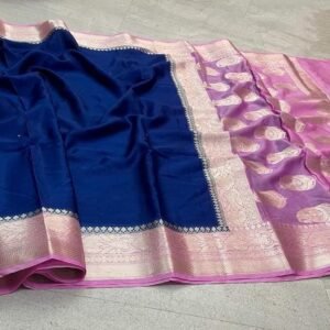 BB 56 Banarasi Dyeable semi kora organza silk saree