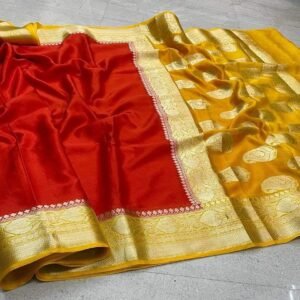 BB 56 Banarasi Dyeable semi kora organza silk saree
