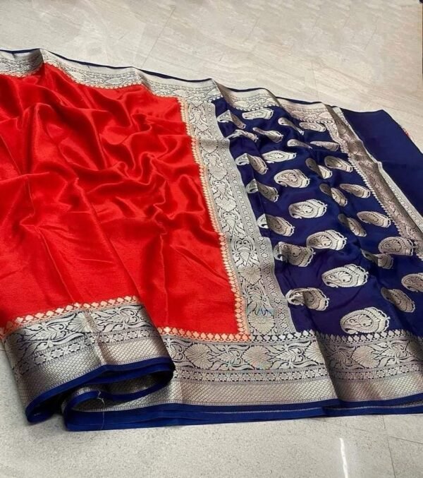 BB 56 Banarasi Dyeable semi kora organza silk saree