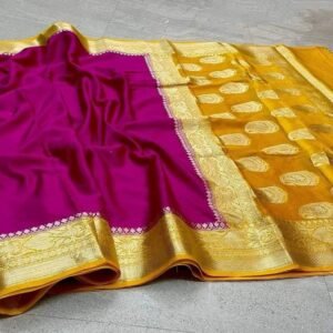BB 56 Banarasi Dyeable semi kora organza silk saree