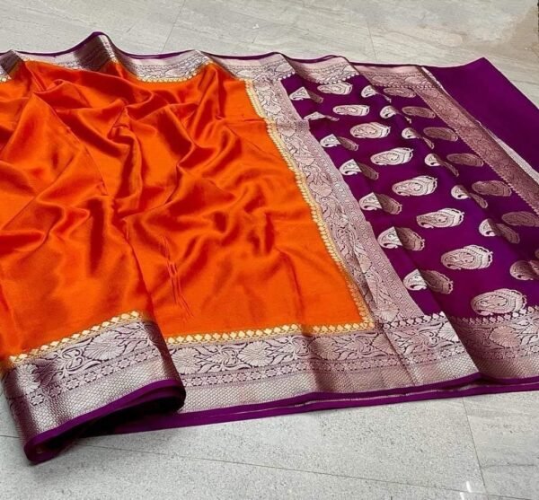 BB 56 Banarasi Dyeable semi kora organza silk saree
