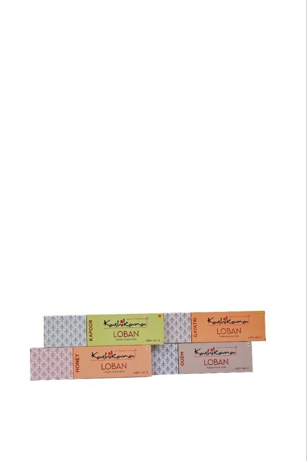 Kashikana Loban Aggarbatti 100gm x 4 Boxes( KAPOOR, GAYATRI, OUDH,HONEY )